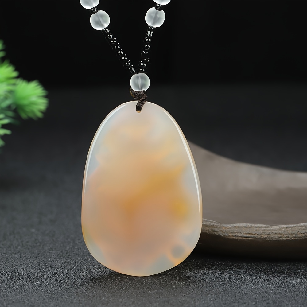 Trendy Agate Pendant Charm Necklace